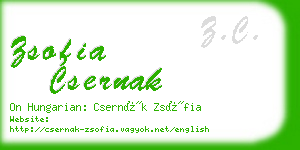 zsofia csernak business card